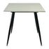 White Travertine Extendable Dining Table  –  WHALEN WHITE TRAVERTINE STRETCH TABLE BLACK LEG