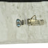 White Travertine Extendable Dining Table  –  WHALEN WHITE TRAVERTINE STRETCH TABLE BLACK LEG