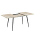 WHALEN YELLOW TRAVERTINE STRETCH TABLE BLACK LEG. - Yellow Travertine Extendable Effect Dining Table