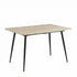 WHALEN YELLOW TRAVERTINE STRETCH TABLE BLACK LEG. - Yellow Travertine Extendable Effect Dining Table