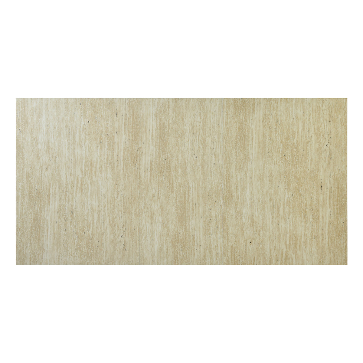 WHALEN YELLOW TRAVERTINE STRETCH TABLE BLACK LEG. - Yellow Travertine Extendable Effect Dining Table