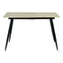 WHALEN YELLOW TRAVERTINE STRETCH TABLE BLACK LEG. - Yellow Travertine Extendable Effect Dining Table