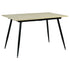WHALEN YELLOW TRAVERTINE STRETCH TABLE BLACK LEG. - Yellow Travertine Extendable Effect Dining Table