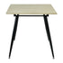 WHALEN YELLOW TRAVERTINE STRETCH TABLE BLACK LEG. - Yellow Travertine Extendable Effect Dining Table