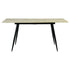 WHALEN YELLOW TRAVERTINE STRETCH TABLE BLACK LEG. - Yellow Travertine Extendable Effect Dining Table
