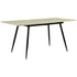 WHALEN YELLOW TRAVERTINE STRETCH TABLE BLACK LEG. - Yellow Travertine Extendable Effect Dining Table
