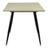 WHALEN YELLOW TRAVERTINE STRETCH TABLE BLACK LEG. - Yellow Travertine Extendable Effect Dining Table