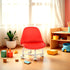 Modern Red Rolling Stool, Metal & PP Seat - WINNEY