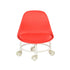 Modern Red Rolling Stool, Metal & PP Seat - WINNEY