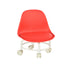 Modern Red Rolling Stool, Metal & PP Seat - WINNEY