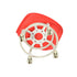 Modern Red Rolling Stool, Metal & PP Seat - WINNEY