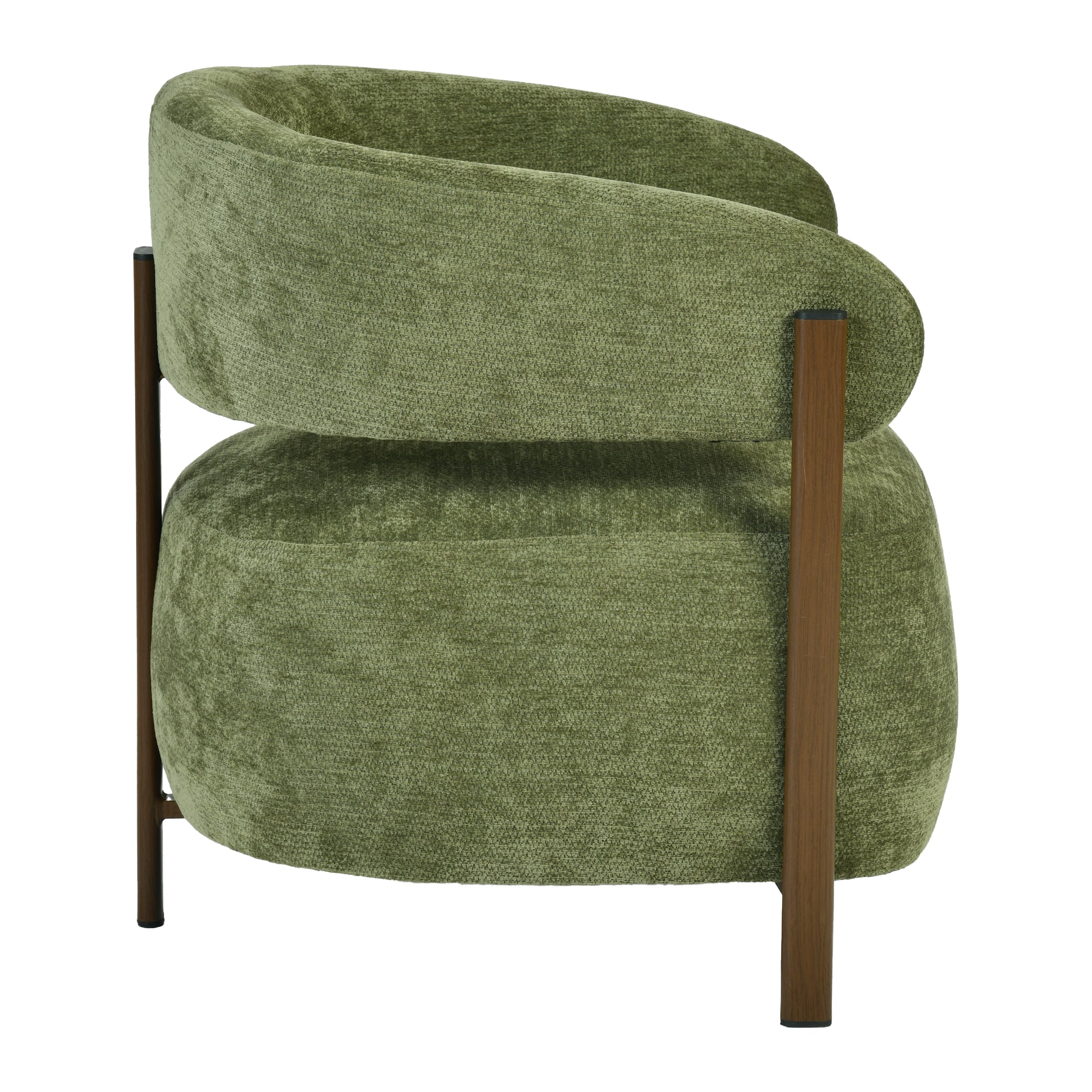 Modern Green Chaise, Wooden Frame & Fabric – XELPHIRA