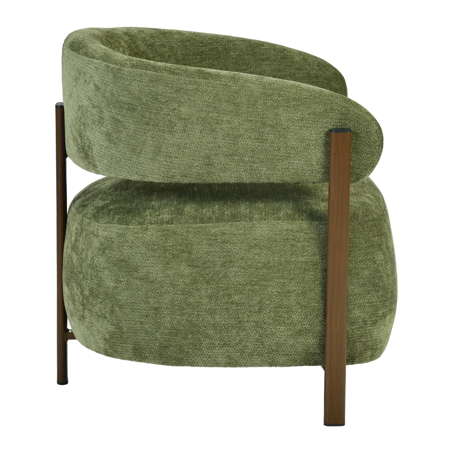 Modern Green Chaise, Wooden Frame & Fabric – XELPHIRA