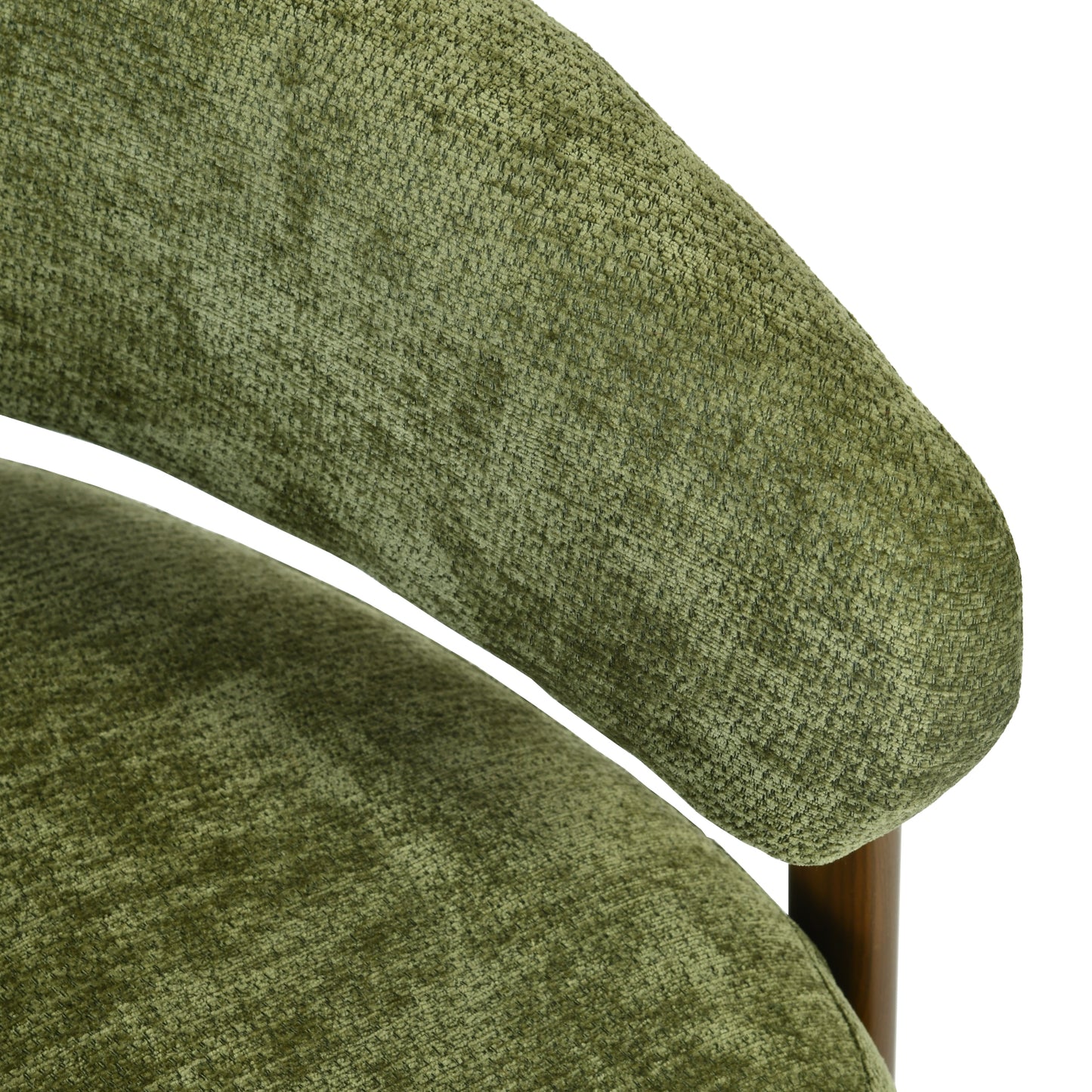 Modern Green Chaise, Wooden Frame & Fabric – XELPHIRA