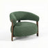 Modern Green Chaise, Wooden Frame & Fabric – XELPHIRA