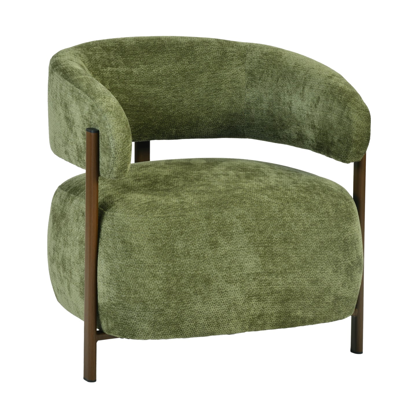 Modern Green Chaise, Wooden Frame & Fabric – XELPHIRA