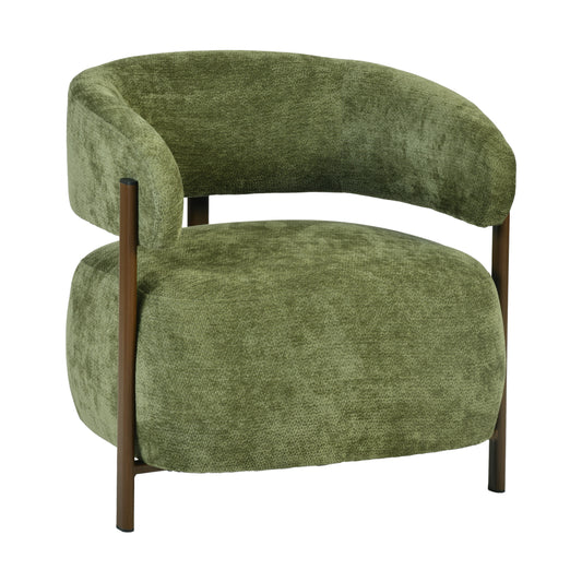Modern Green Chaise, Wooden Frame & Fabric – XELPHIRA
