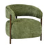 Modern Green Chaise, Wooden Frame & Fabric – XELPHIRA