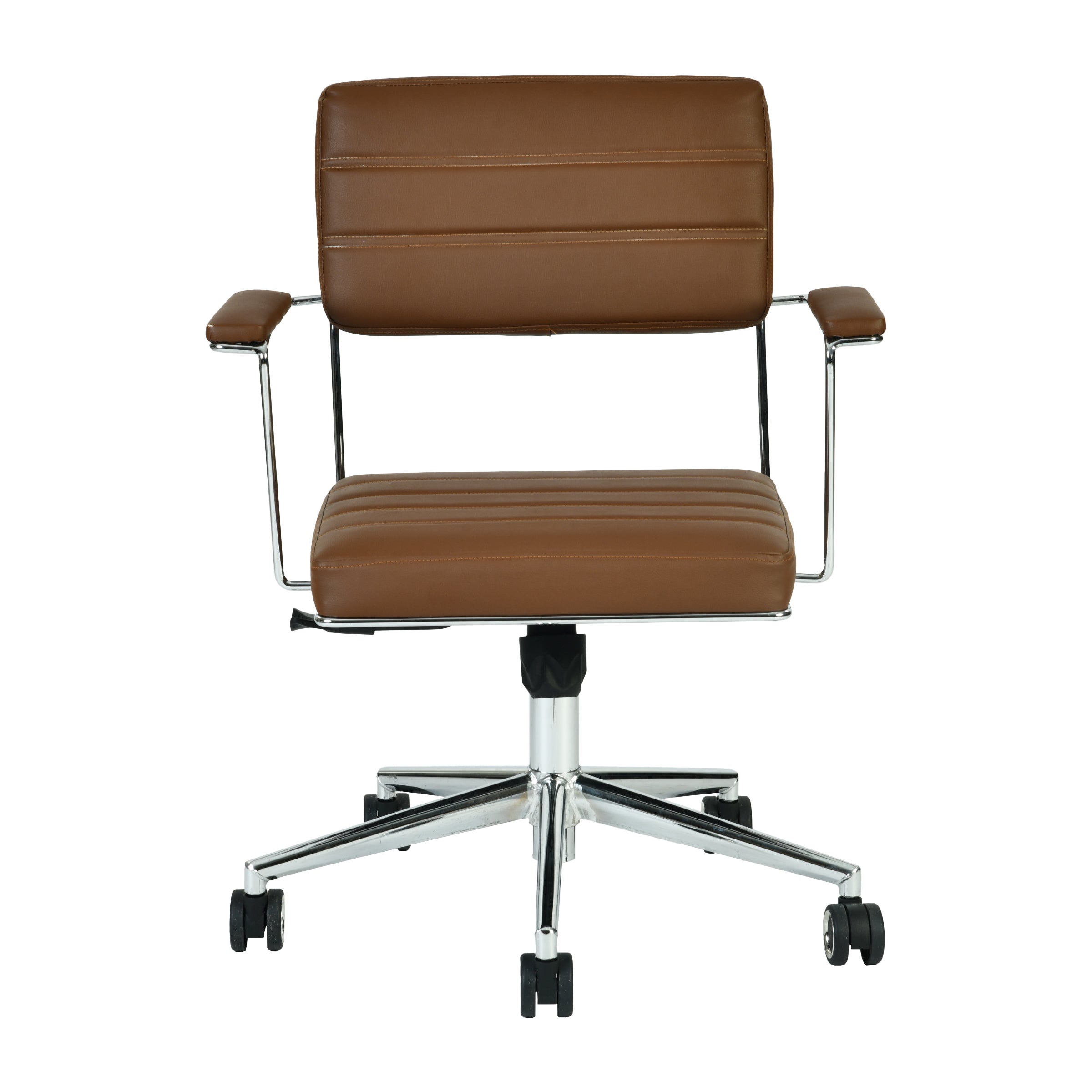 Modern Leather Office Chair, Electroplated Steel Frame - XERLON
