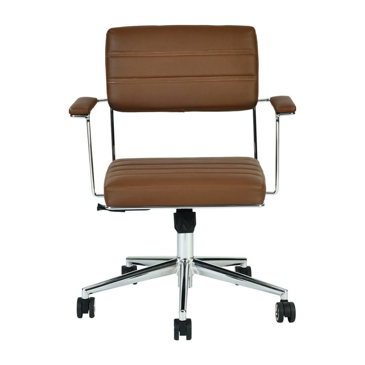 Modern Leather Office Chair, Electroplated Steel Frame - XERLON