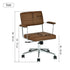 Modern Leather Office Chair, Electroplated Steel Frame - XERLON