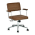 Modern Leather Office Chair, Electroplated Steel Frame - XERLON