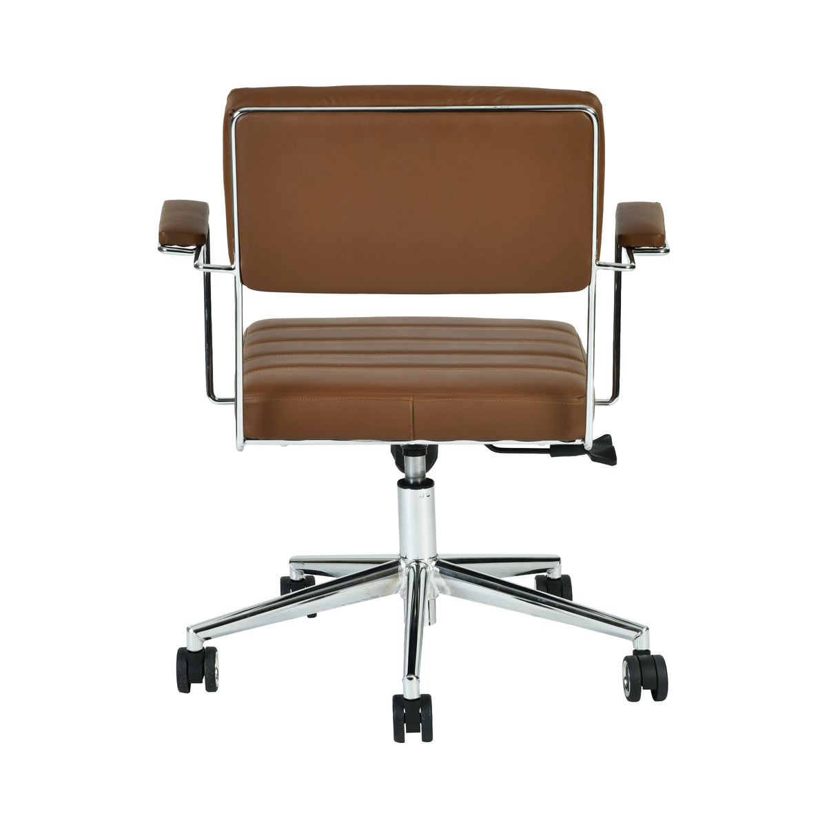 Modern Leather Office Chair, Electroplated Steel Frame - XERLON
