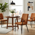 Divorcement Modern Black Dining Chair, Bamboo Fiberboard & BERGO Fabric - XYLAR