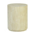 Modern Stone-Look Round Side Table Minimalist Cylinder End Table – YARAQ