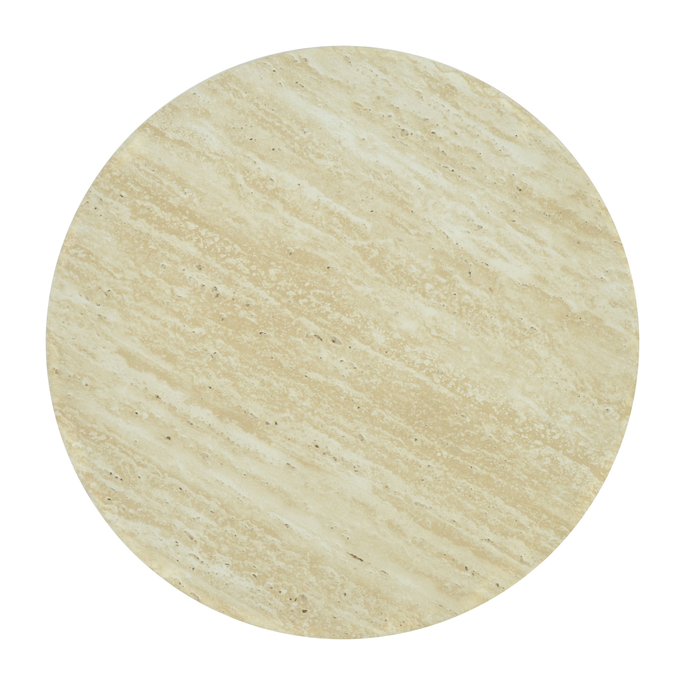 Modern Stone-Look Round Side Table Minimalist Cylinder End Table – YARAQ