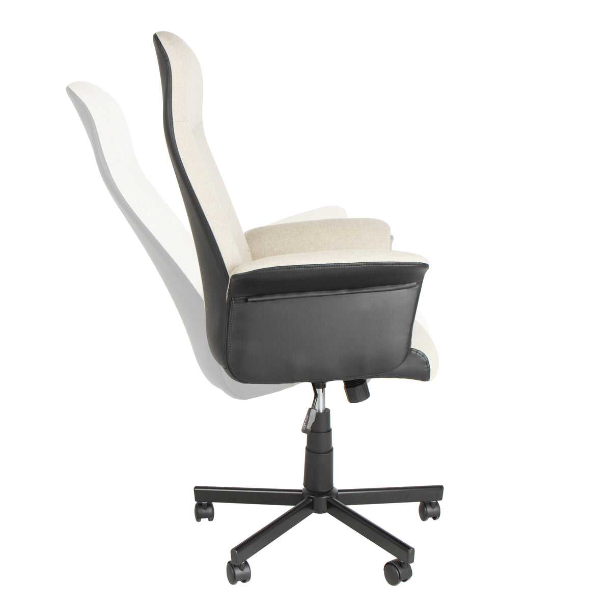 Modern Ergonomic Office Chair, PU & Fabric Upholstery - YAVEH