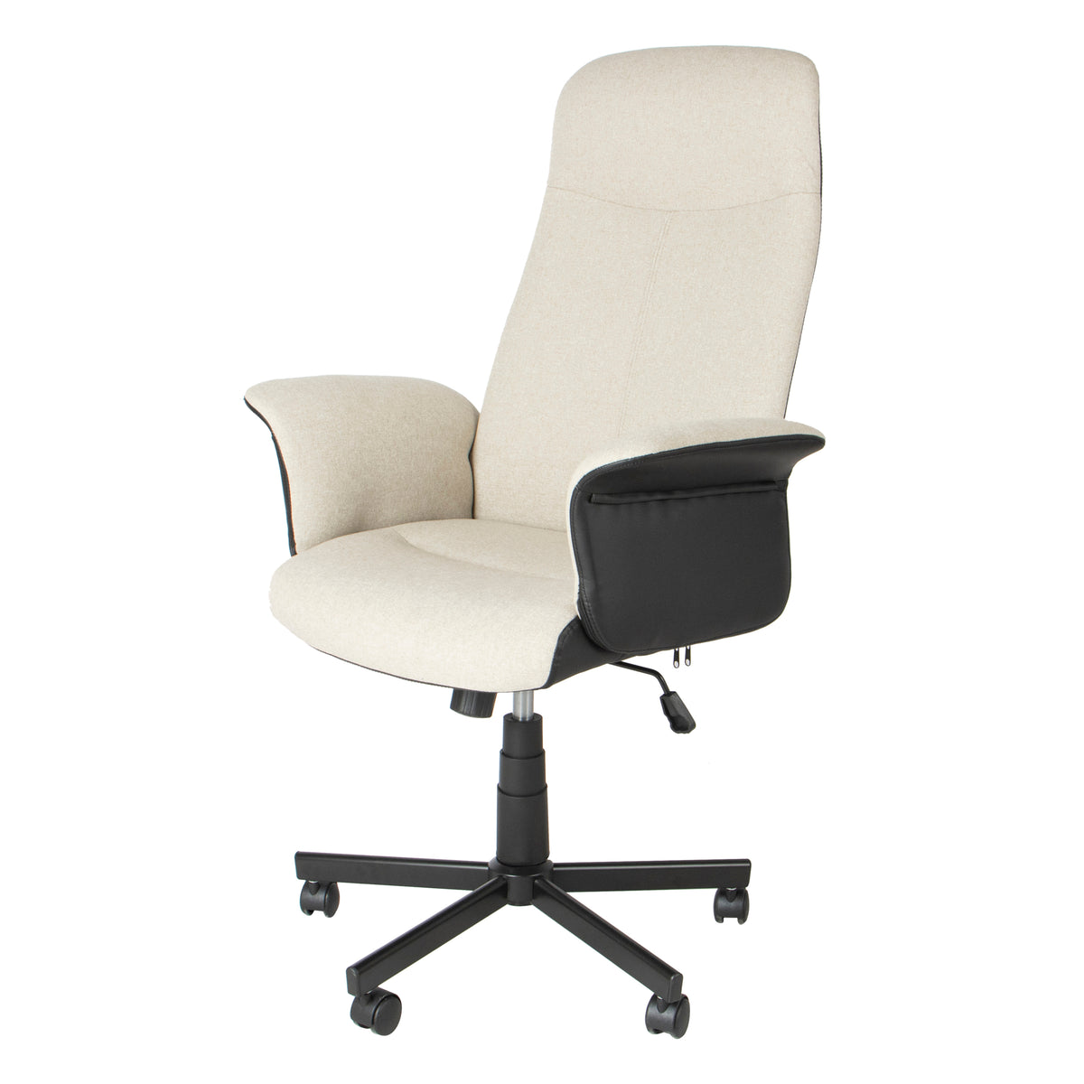 Modern Ergonomic Office Chair, PU & Fabric Upholstery - YAVEH