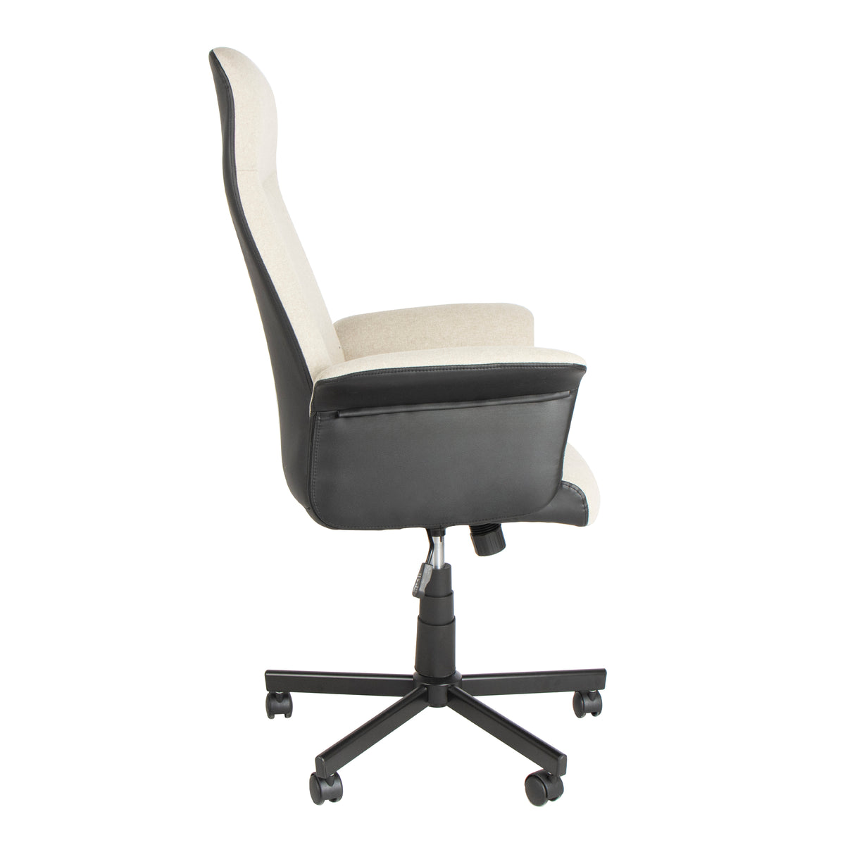 Modern Ergonomic Office Chair, PU & Fabric Upholstery - YAVEH