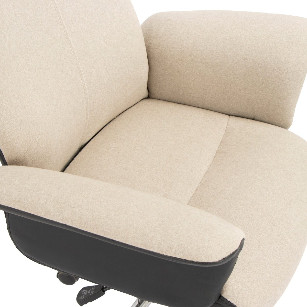 Modern Ergonomic Office Chair, PU & Fabric Upholstery - YAVEH