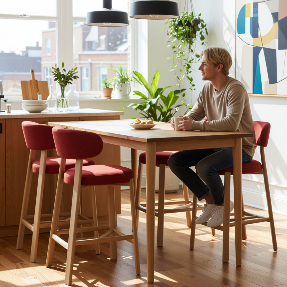Modern Bar Stool, Sleek Design - YELOX