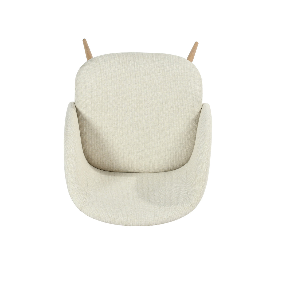 Modern Velvet Dining Chair, Wood Finish - YNEZ FABB BEIGE