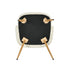 Modern Velvet Dining Chair, Wood Finish - YNEZ FABB BEIGE