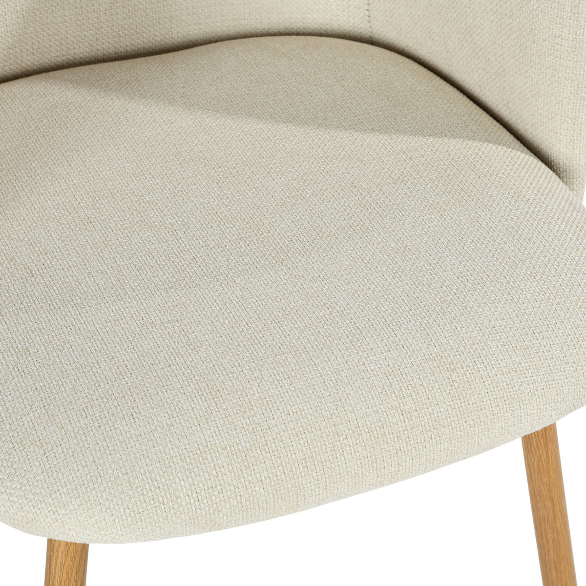 Modern Velvet Dining Chair, Wood Finish - YNEZ BEIGE