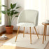 Modern Velvet Dining Chair, Wood Finish - YNEZ BEIGE