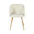 Modern Velvet Dining Chair, Wood Finish - YNEZ BEIGE