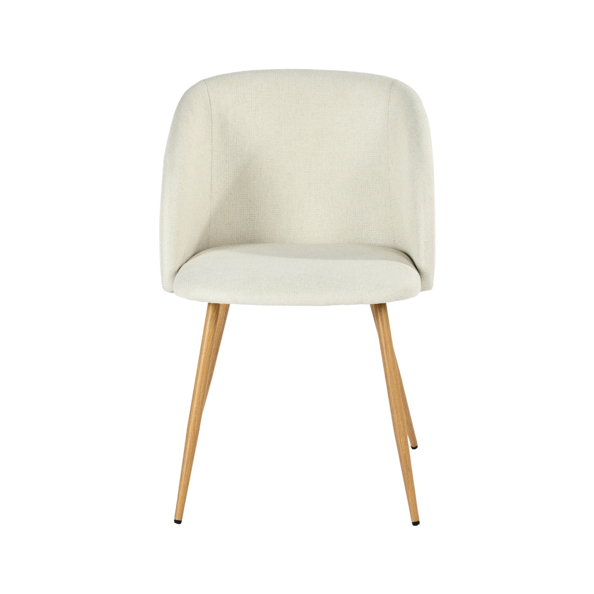 Modern Velvet Dining Chair, Wood Finish - YNEZ FABB BEIGE
