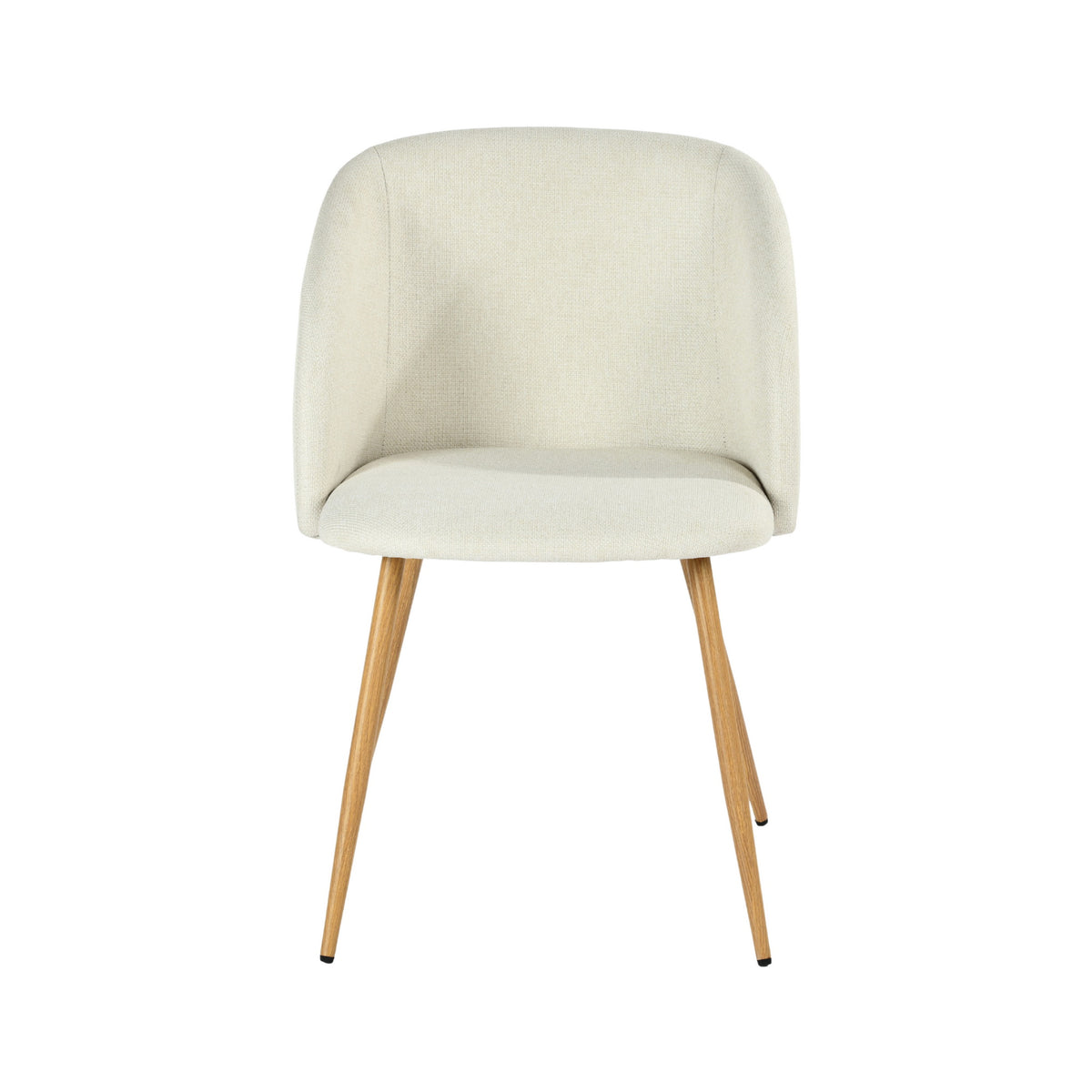 Modern Velvet Dining Chair, Wood Finish - YNEZ FABB BEIGE