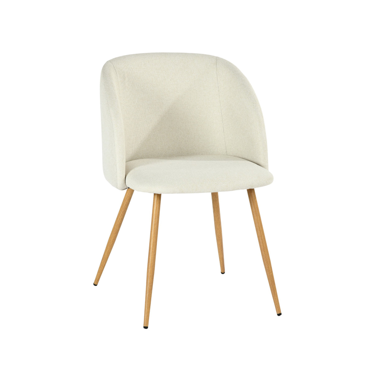Modern Velvet Dining Chair, Wood Finish - YNEZ BEIGE