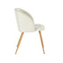 Modern Velvet Dining Chair, Wood Finish - YNEZ BEIGE
