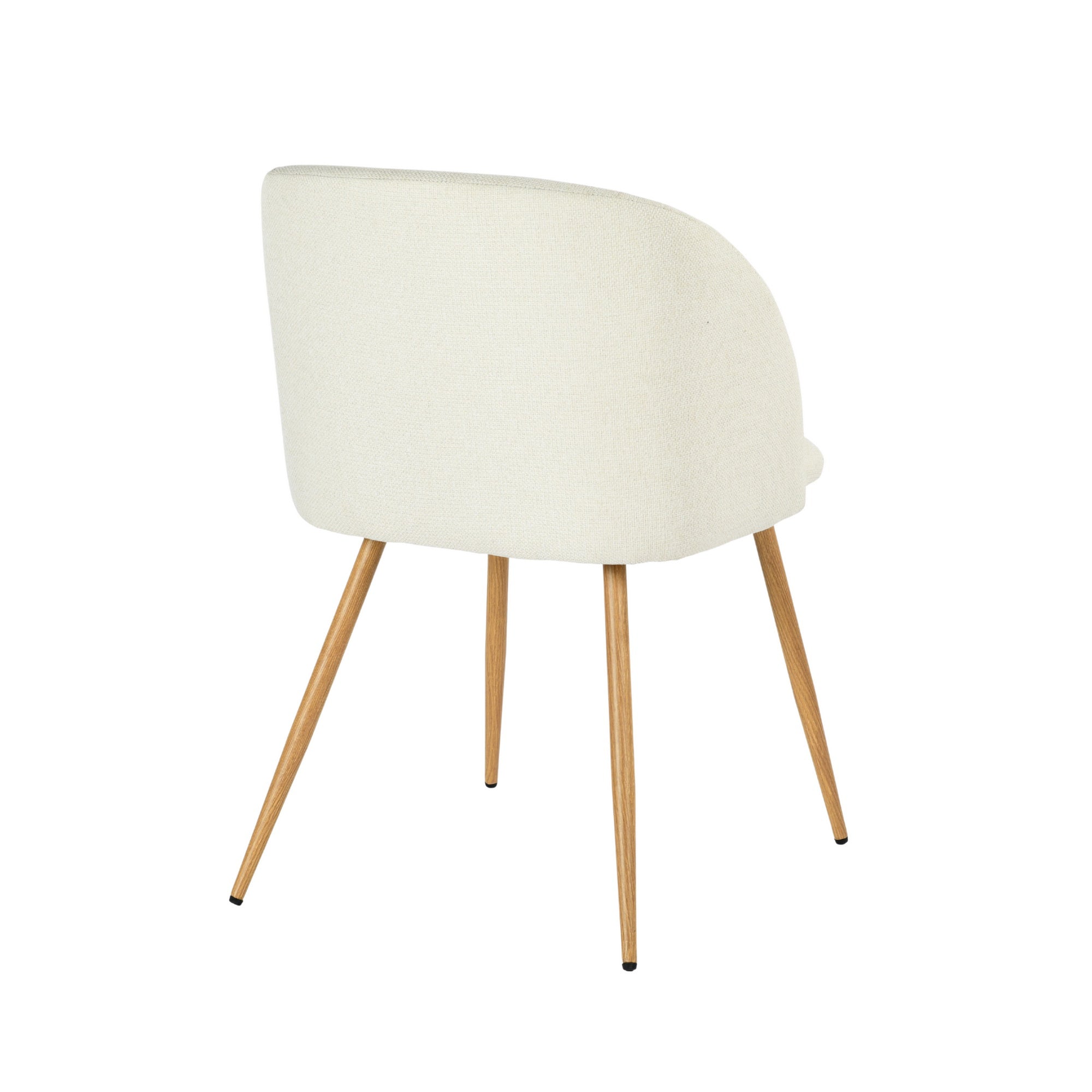 Modern Velvet Dining Chair, Wood Finish - YNEZ BEIGE