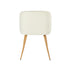 Modern Velvet Dining Chair, Wood Finish - YNEZ FABB BEIGE