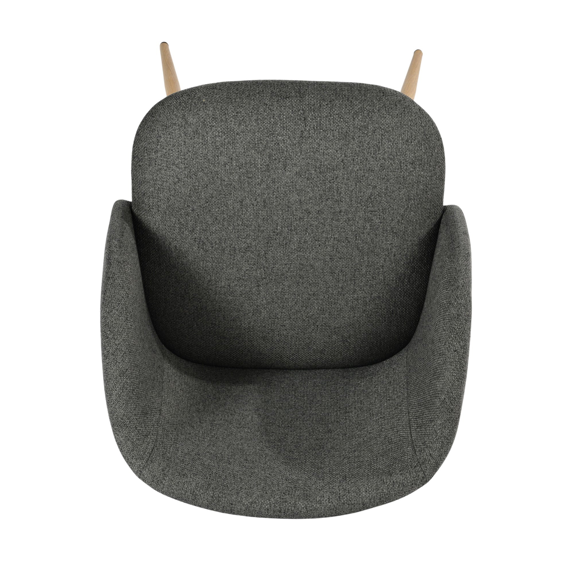 Modern Velvet Dining Chair, Dark Grey Upholstery - YNEZ FABB DARK GREY