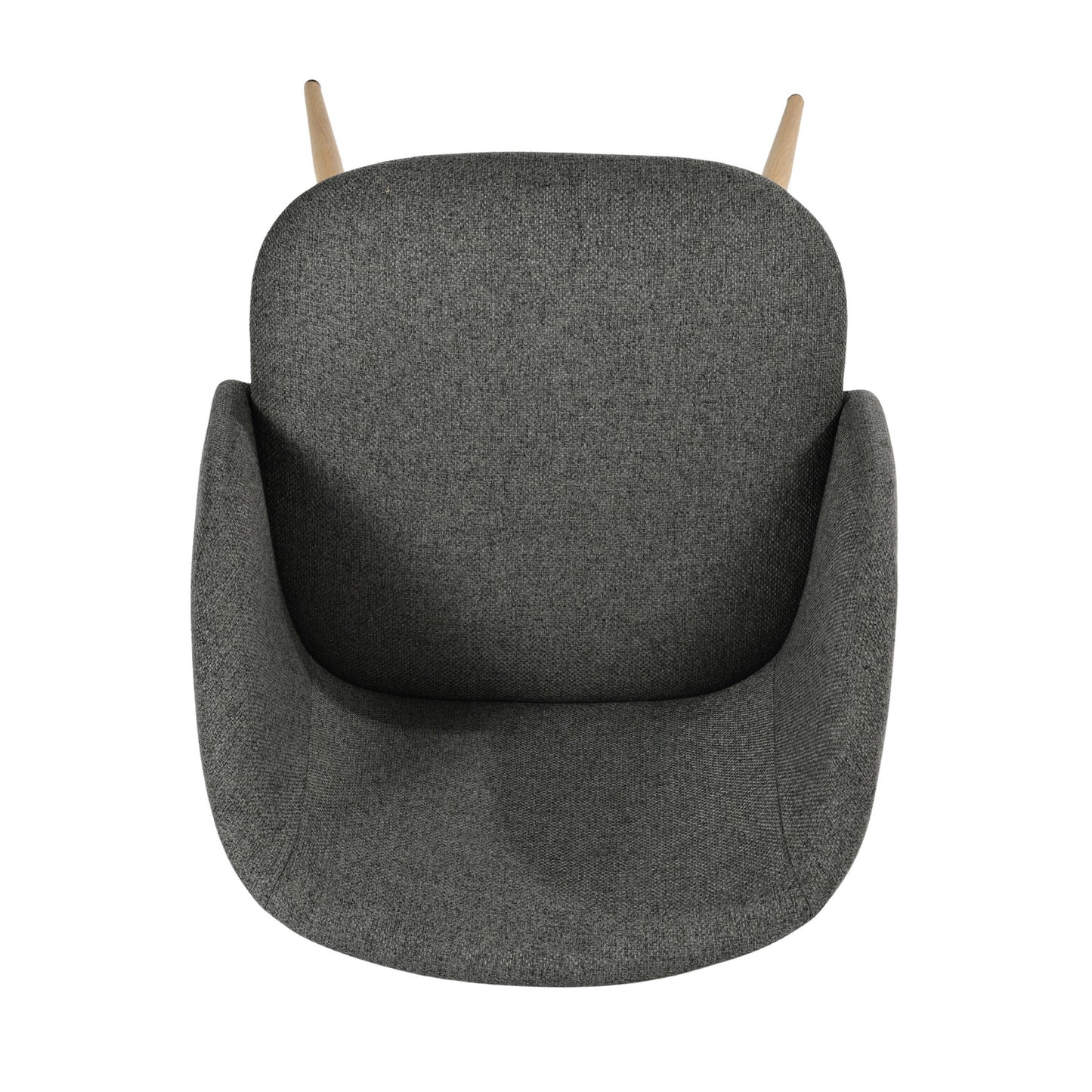 Modern Velvet Dining Chair, Dark Grey Upholstery - YNEZ FABB DARK GREY
