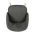 Modern Velvet Dining Chair, Dark Grey Upholstery - YNEZ FABB DARK GREY