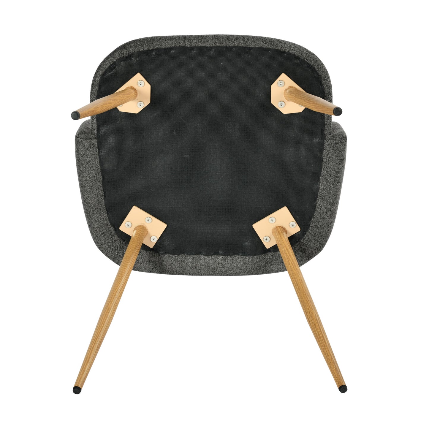Modern Velvet Dining Chair, Dark Grey Upholstery - YNEZ FABB DARK GREY